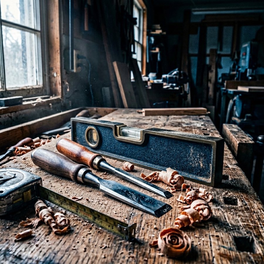Handyman tools and field repair setup